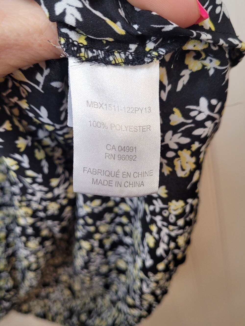 Carolina Belle Black Ditsy Floral V-Neck Flowy Tunic Top Sz 3X Boho Cottagecore - Picture 7 of 7